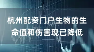 杭州配资门户生物的生命值和伤害现已降低