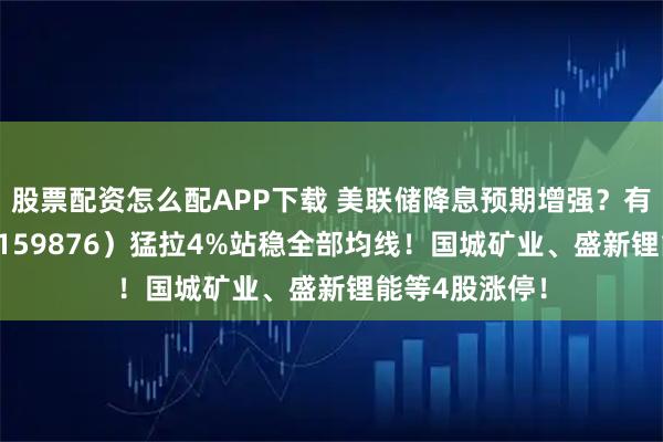 股票配资怎么配APP下载 美联储降息预期增强？有色龙头ETF（159876）猛拉4%站稳全部均线！国城矿业、盛新锂能等4股涨停！